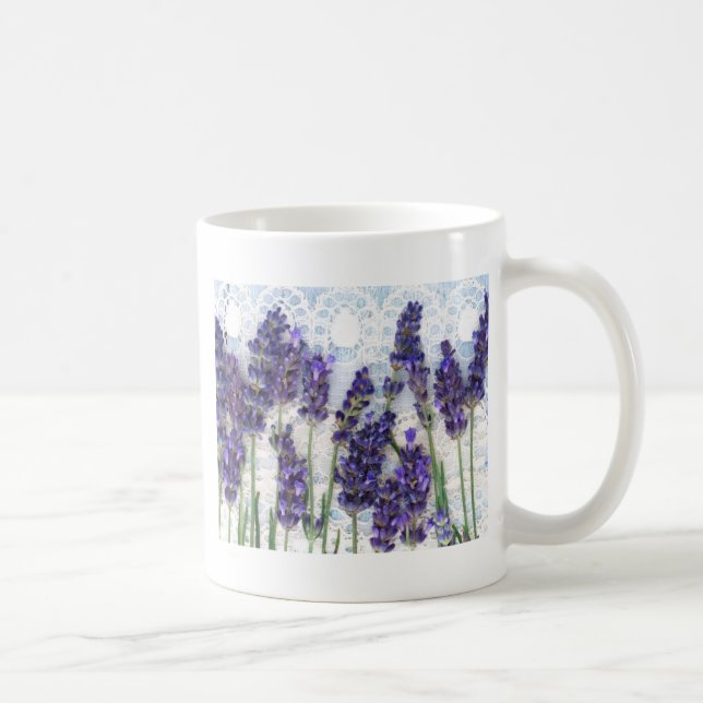 Lavendelhintergrund Tasse (Rechts)