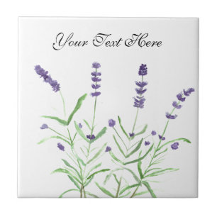 Lavendelkraut botanische Pflanzen Blumen lila chic Fliese