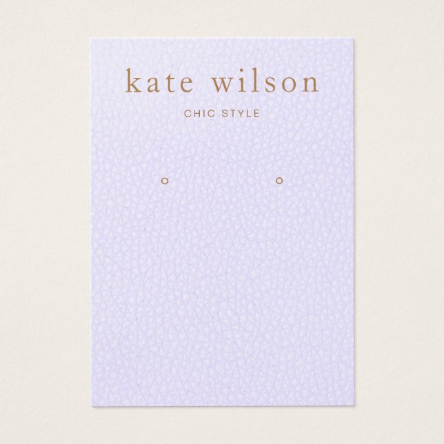 Lavendelleder (Bild) Earring Display Card (Vorderseite)