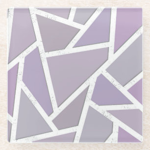 Lavendelmosaikmuster Glasuntersetzer
