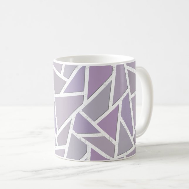 Lavendelmosaikmuster Kaffeetasse (VorderseiteRechts)