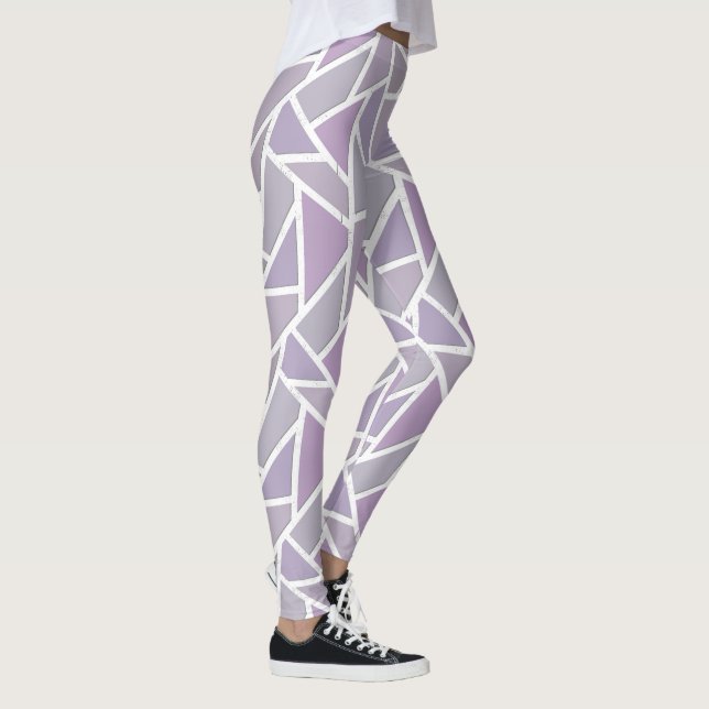 Lavendelmosaikmuster Leggings (Rechts)