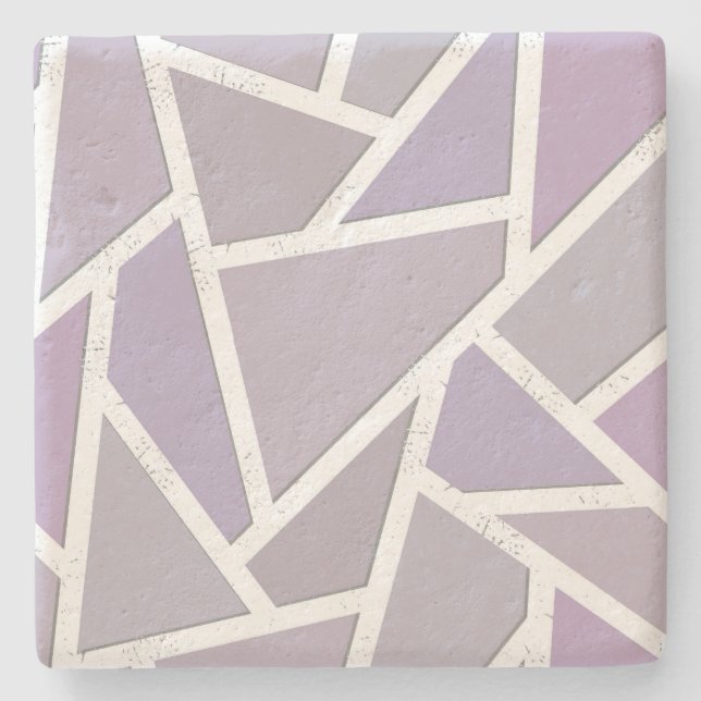 Lavendelmosaikmuster Steinuntersetzer (Vorderseite)