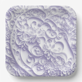Lavendelpapier-Quilling-Dämmerdesign Pappteller