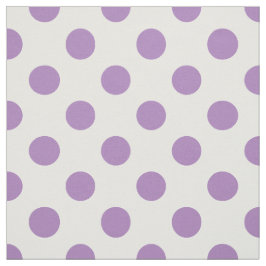 Lavendelpolka-Punkte auf weiß Stoff