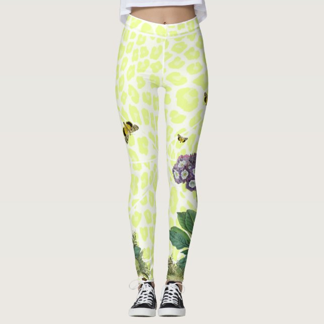 LavendelPrimula auf Applecheetah-Leggings Leggings (Vorderseite)