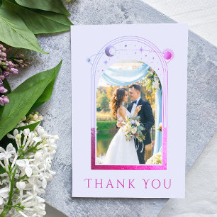 Lavendelrosa himmlische Hochzeit Danke