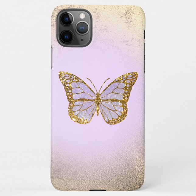 Lavendelschmetterling Design iPhone Gehäuse Hülle (Rückseite)