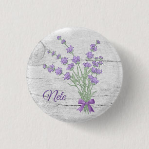 Lavendelstrauss, personalisiert button
