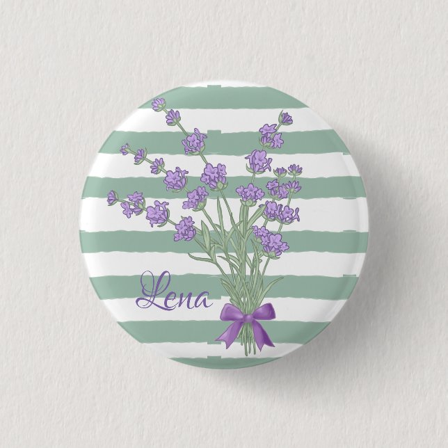 Lavendelstrauss, personalisiert button (Vorderseite)