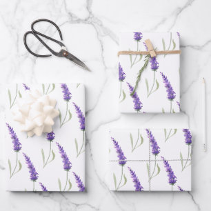 Lavendelwackelpapier Geschenkpapier Set