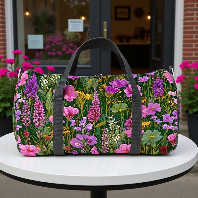 Lavendelwiese Botanischer Druck Duffle Bag (Von Creator hochgeladen)
