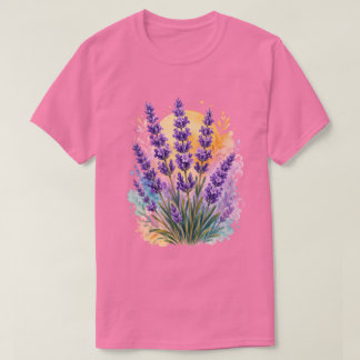 Lavendelzweig-Wasserfarben-T-Shirt T-Shirt