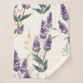 Lavendelzweige Wasserfarben Botanisch Lila Blumen Sherpadecke