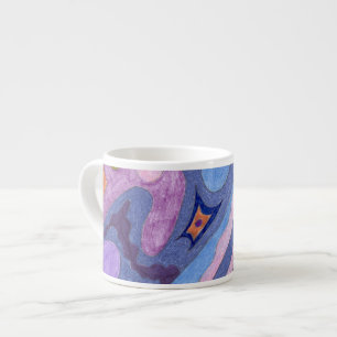 "Lavender" Abstrakte Kunst Espressotasse