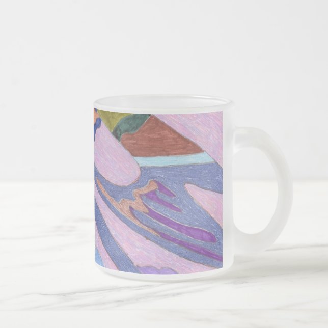 "Lavender" Abstrakte Kunst Mattglastasse (Rechts)
