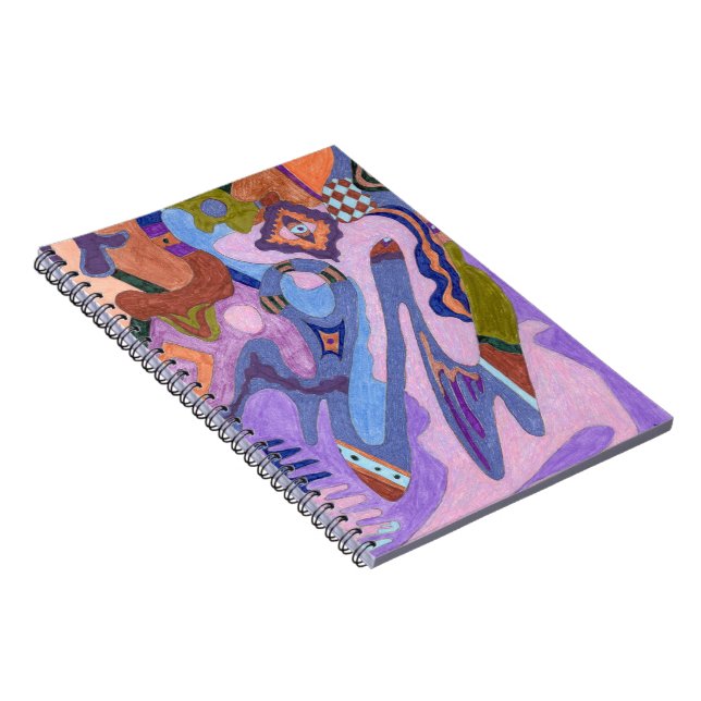 "Lavender" Abstrakte Kunst Notizblock (Rechte Seite)