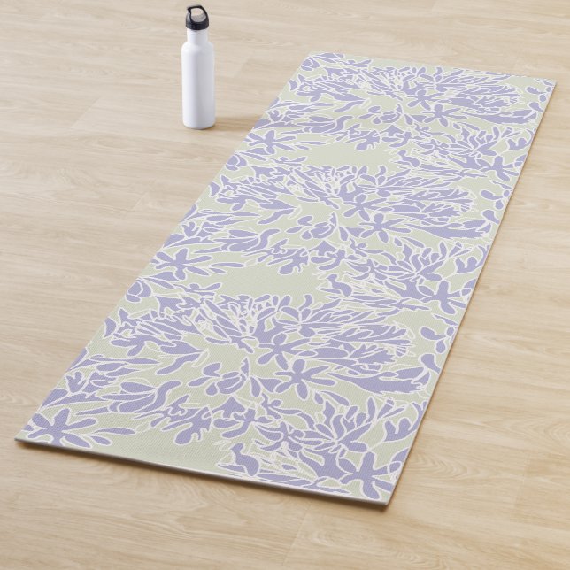 Lavender Agapanthus Flower Sage Green Yogamatte (Beispiel)