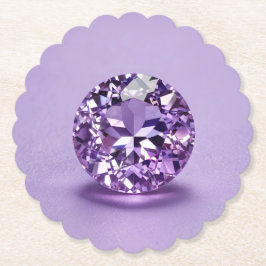 Lavender Amethyst Gemstone Runder skalierter Unter Untersetzer