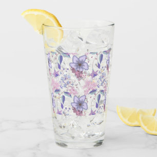 Lavender and Blush Pastel Botanical Floral Pattern Glas