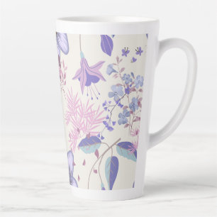 Lavender and Blush Pastel Botanical Floral Pattern Milchtasse
