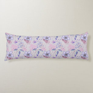 Lavender and Blush Pastel Botanical Floral Pattern Seitenschläferkissen