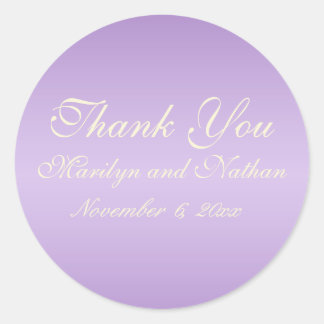 Lavender and Ivory 1,5" Round Danke Sticker