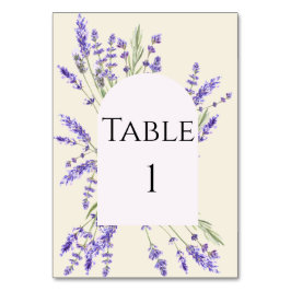 Lavender and Ivory Regency Table Number Tischnummer