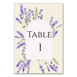 Lavender and Ivory Regency Table Number Tischnummer