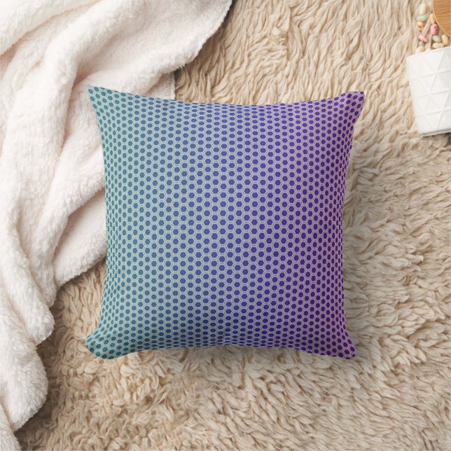 Lavender and teal gradient throw pillow kissen (Decke)