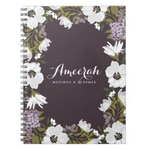 Lavender Anemone Blooms Personalisiertes Notebook Notizblock