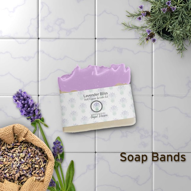 Lavender Artisan Soap Band Wrap Packaging (Von Creator hochgeladen)