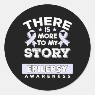 Lavender Awareness Ribbon Geschenk für Epilepsie P Runder Aufkleber