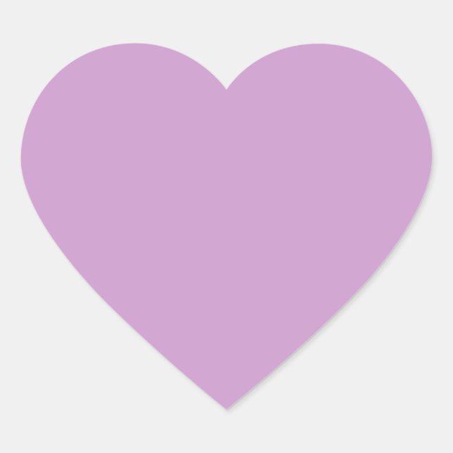 Lavender Background Color CC99CC Heart Sticker (Vorderseite)