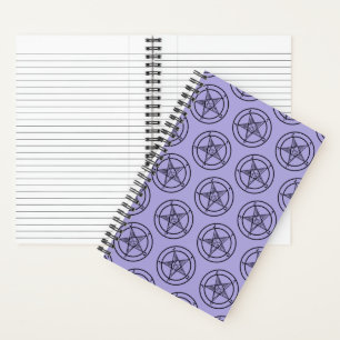 Lavender Baphomet Pentagram Satan Spiral Notizbuch