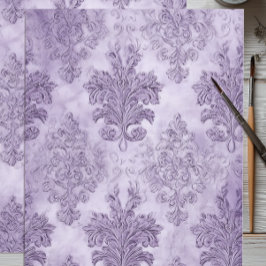 Lavender Baroque Scroll  Seidenpapier