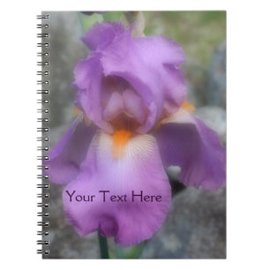Lavender Bearded Iris Blume Nature Notebook Notizblock
