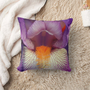 Lavender Bearded Iris Blume Petal Nah Kissen