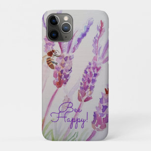 Lavender Bee Happy Herb Watercolor Blume Case-Mate iPhone Hülle