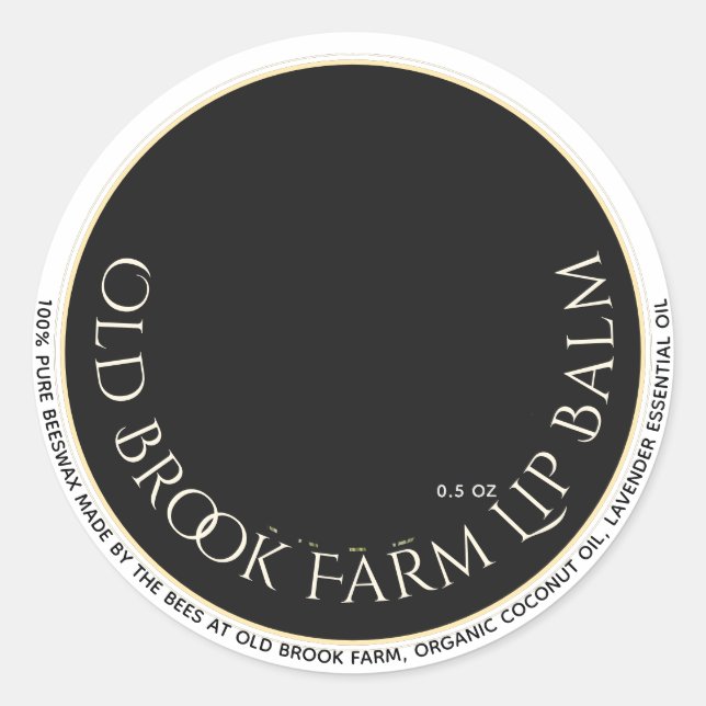 Lavender Beeswax Lip Balm Classic Round Sticker (Vorderseite)