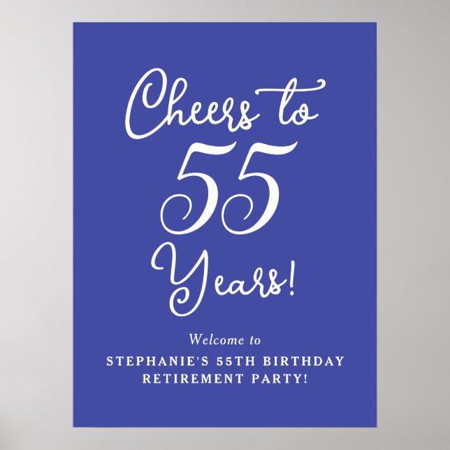 Lavender bejubelt 55 Jahre Party-Sign Poster (Vorne)