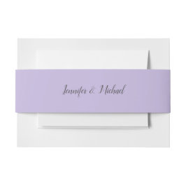 Lavender Belly Bands Einladungsbanderole