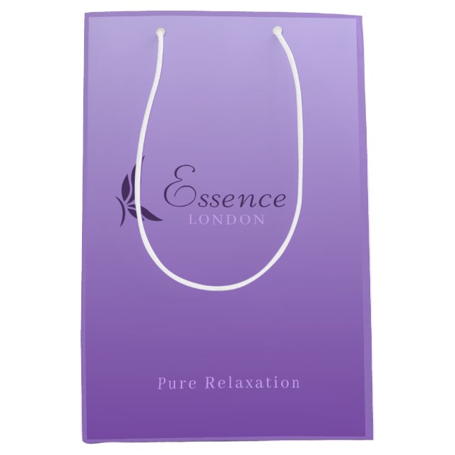 Lavender Bliss Custom Wellness-Center Geschenktasc Mittlere Geschenktüte (Vorderseite)