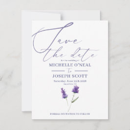Lavender Bliss Elegante Hochzeit im Wasserfarbenbe Save The Date