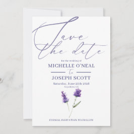 Lavender Bliss Elegante Hochzeit im Wasserfarbenbe Save The Date