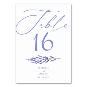 Lavender Bliss Elegante Hochzeit im Wasserfarbenbe Tischnummer