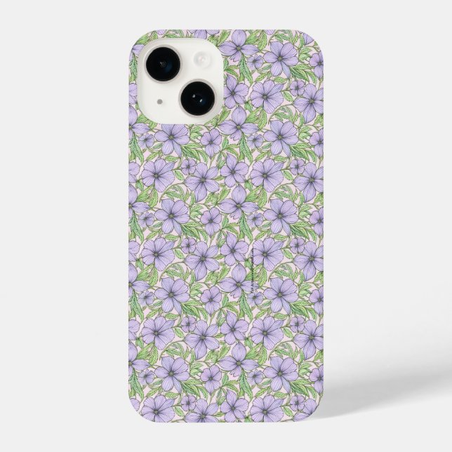 Lavender Bloom Floral iPhone Hülle (Rückseite)