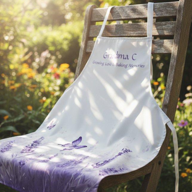 Lavender Bloom Grandma  Schürze (Lavender floral grandma apron)