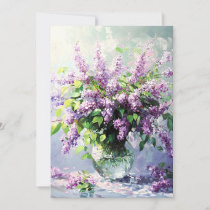 Lavender Blooming Lilac Bouquet Ankündigung