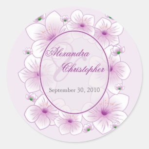 Lavender Blossom Blume Romantische Gastgeschenk Ho Runder Aufkleber